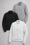 Men's Basic Casual 3-Piece Polo Neck Knit Sweater