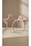 Girl's 2-Piece Pink Sequin Matte Satin Bow Crown Buckle