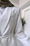 Padded Blazer Jacket Trousers Set - White - 5