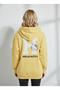 Women's Hooded three-thread hello kitty b Printed soft touch cotton-lined long sleeve sweatshirt - 4
