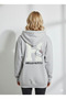 Women's Hooded three-thread hello kitty b Printed soft touch cotton-lined long sleeve sweatshirt - 3