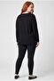 Women's Plus Size Guipure Tulle Detail Transparent Black Blouse - 6