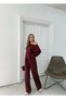 New Season Women's Modal Fabric Loose Off-Shoulder Blouse and Trousers Two-Piece Suit 0059
