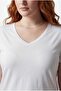Women's Plus Size V-Neck White T-Shirt – Relaxed Fit, Breathable Fabric, Sizes up to 6XL Available - 4