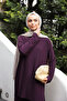 Plum Pleated Sandy Tunic Pants Set - 3