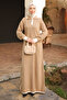 Mink Shirt Collar Zippered Knitwear Dress - 2