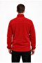 Men's Red Fleece Zippered Judge Collar Sweatshirt-W1141 - 3
