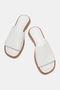 Sean women's genuine leather slippers white - 7