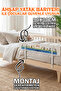 White Animal Pattern Wooden Bed Barrier 90x30