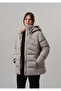 Hooded Ribbed Women's Puffer Jacket Hande - 4