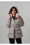 Hooded Ribbed Women's Puffer Jacket Hande - 3