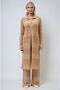 Beige Bridget Lace-Like Knit Long Cardigan Suit 9881