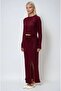 Burgundy Macey Crochet Crop Set 9882 R2-J-K3 - 2