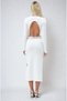 Ecru Maje Back Chain Detail Skirt Blouse Set 9884 - 5