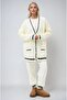 Ecru Lunadel Knitwear Cardigan Pants Set 9974 - 3