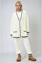 Ecru Lunadel Knitwear Cardigan Pants Set 9974 - 4