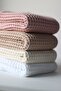 Waffle Baby Blanket 100% Cotton - 75X80 cm - Swaddle, Towel and Multi-Purpose Use - Powder - 4