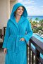 Cotton Velvet Hooded Unisex Bathrobe - 2