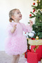Baby Girl Kids Dress Long Sleeve Tulle Tutu Special Occasion Party Birthday Princess Silvery Christmas Dress - 3