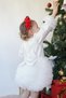Baby Girl Kids Dress Long Sleeve Tulle Tutu Special Occasion Party Birthday Princess Silvery Christmas Dress - 3