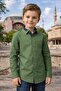 Khaki Black Piping Children's Shirt