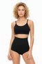 Private Model Non-Marking Laser Cut Shaper High Waist Slip Corset Black Color - 3