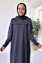 Hooded Mercerized Dress - Smoked - 3