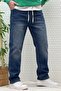 Men's Elastic Waist Casual Baggy Jeans - 3
