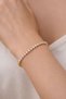 Women's Steel Square Cut Waterway Gold Bracelet - 3