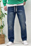 Men's Elastic Waist Casual Baggy Jeans