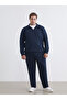 Rmz Gi̇yi̇m Farkiyla Large Size Stand Collar Men's Sweatshirt - 4