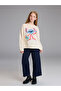 Özmarka New Season Crew Neck Printed Girls' Sweatshirt - 2