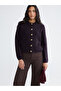 Alita City Lcw Modest Purple Knitwear Plain Women's Cardigan with a Difference