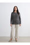 Crew Neck Patterned Blouse - 6