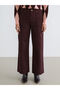 Two Mt Shop Quality Lcw Modest Burgundy Denim Straight Wideleg High Waist Wide Leg Women's Jean Pants - 2