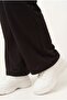 Women's Plus Size Hooded Amour Written Black Tracksuit Set - 5