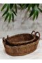Double Decorative Basket with Wooden Handles, Multi-Purpose Bathroom Cabinet Organizer - 2