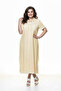 Women's Plus Size Buttoned Shirt Collar Pocket Summer Long Dress A3-4032 - 4