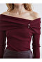 Boat Neck Women's Knitwear Sweater - 3