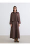 Peak New Season Crew Neck Suede Look A-Line Dress - 2