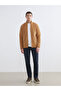 Lcwaikiki Classic Brown High Collar Long Sleeve Fleece Men's Zippered Sweatshirt - 2
