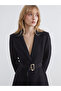 Alita City Lcw Vision Black Crepe Plain Standard & Regular Women's Blazer Jacket with a Difference - 3