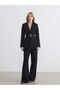Alita City Lcw Vision Black Crepe Plain Standard & Regular Women's Blazer Jacket with a Difference - 2