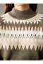 Vizyon New Season Half Turtleneck Patterned Women's Knitwear Sweater - 5