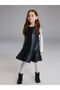 Seray New Season Faux Leather Girls' Dress and Pantyhose - 2