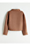 Brown Suede Look Girl's Jacket - 3