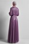 Belted Evening Dress 45607 - 4