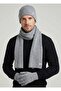 Light Gray Camisole Beanie Gloves Gift Set - Scarf & Beanie & Gloves Set