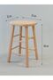 60cm Ahşap Bar Taburesi - 4