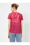 Crew Neck Short Sleeve Lace Detailed T-Shirt - 4